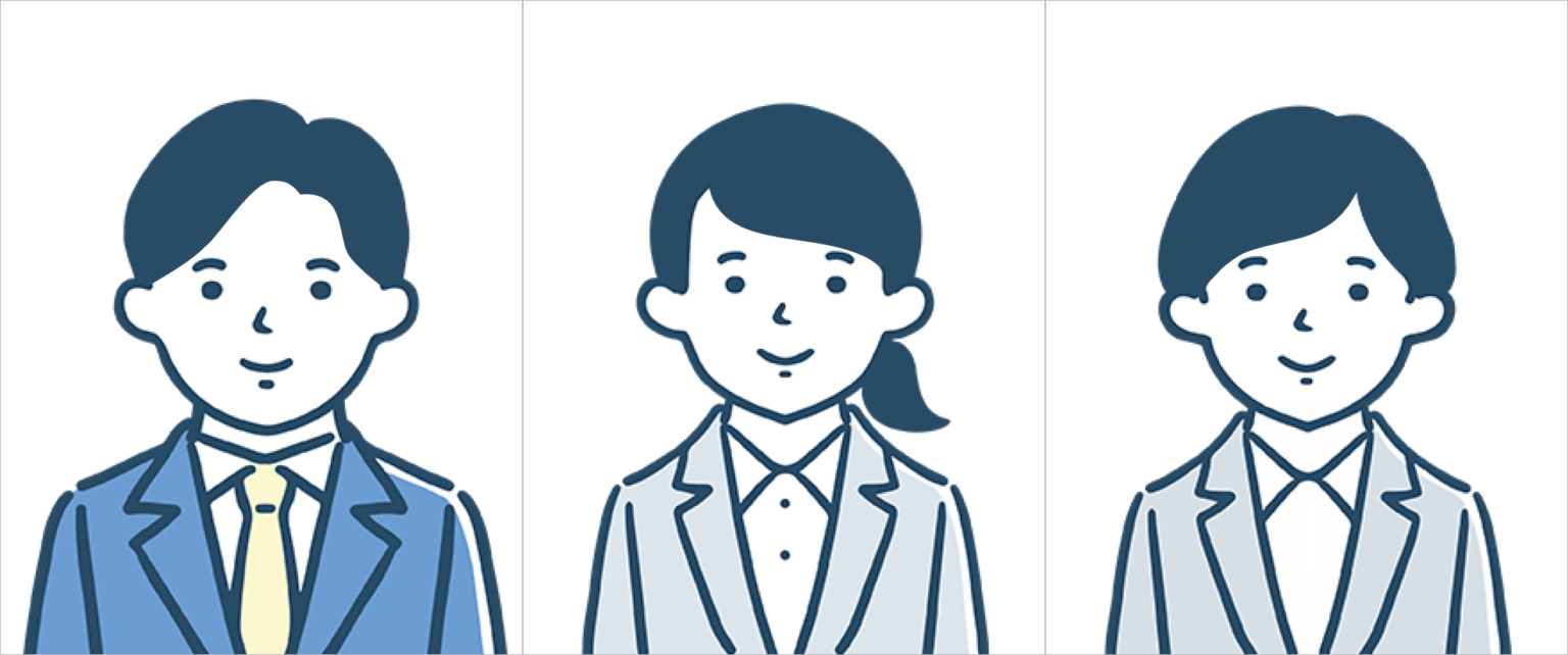 写真を撮るときの髪型