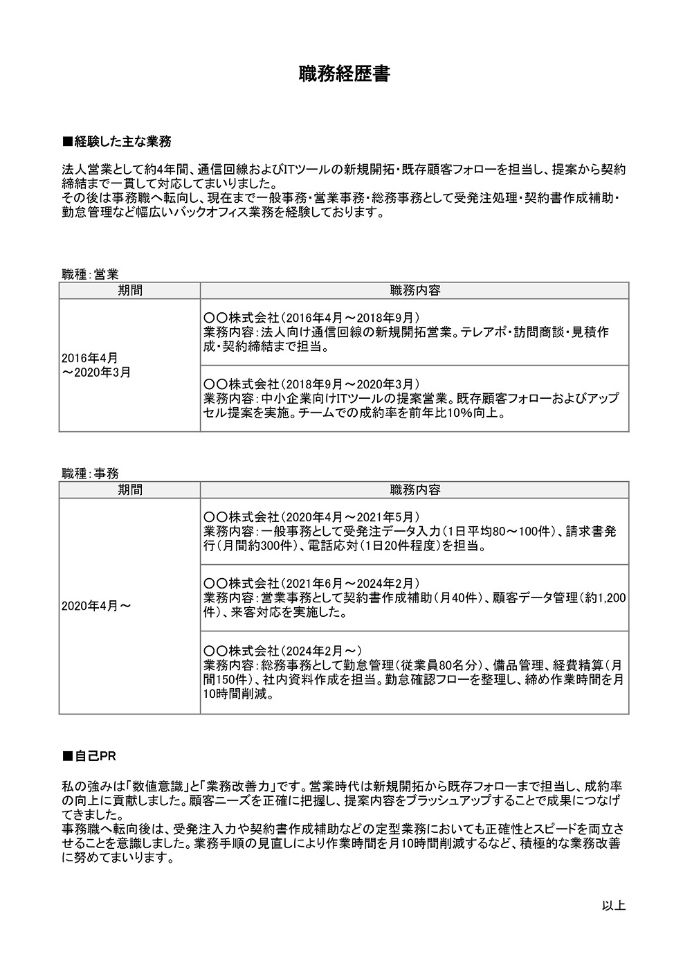 転職回数が多い場合
