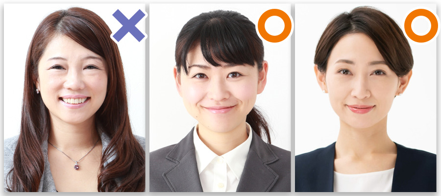 写真を撮るときの髪型 女性