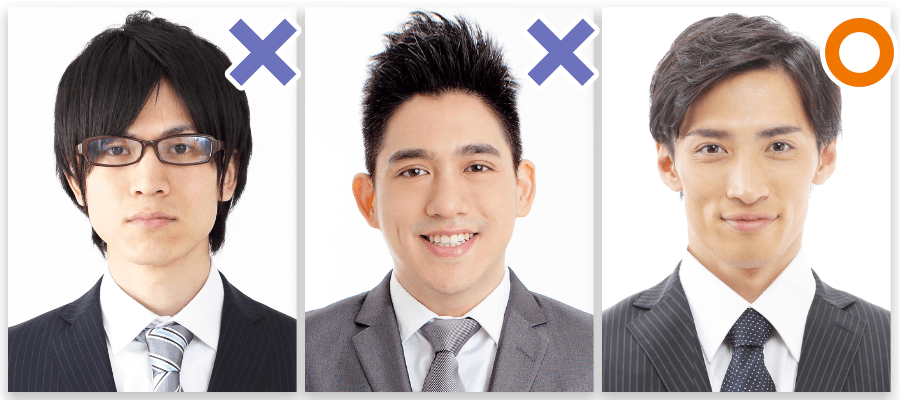 写真を撮るときの髪型 男性