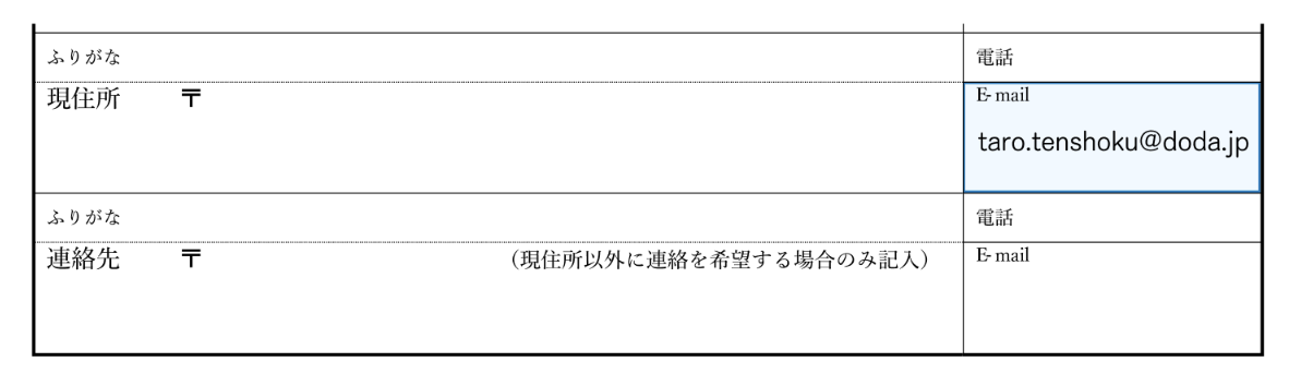 メールアドレスの正しい記入方法