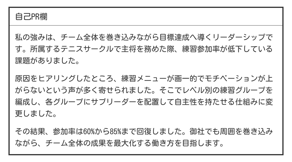 リーダーシップをアピールする自己PR例文