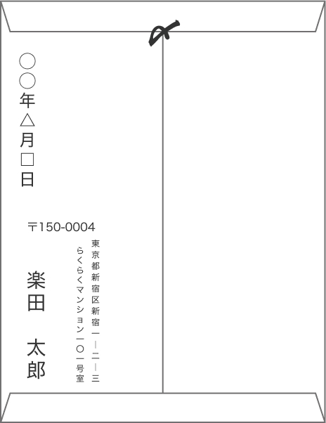 履歴書封筒の裏面の書き方
